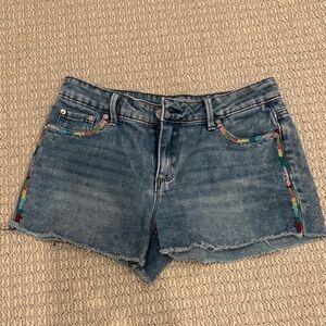 Tractr Kids Denim Shorts with Colorful Trim
